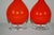 1960s Vintage Murano Long Neck Red Orange Lamps For Sale - Image 5 of 11