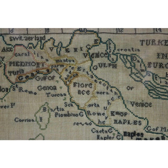 Early 19th Century Early 19th Century Italy, Spain & France Map Samplers by A Charles - Set of 3 For Sale - Image 5 of 13