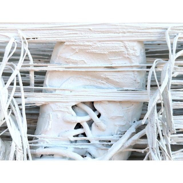 White 2022 “New Balanced Soul” Contemporary White Mixed Media & Found Object Shoe Painting by Tra' Slaughter For Sale - Image 8 of 10