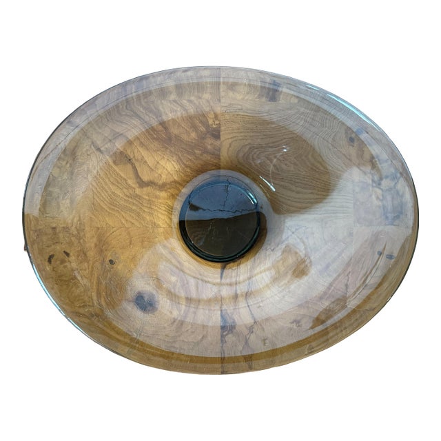 Vintage Per Lutkin for Holmegaard Signed Clear Glass Dish Bowl For Sale