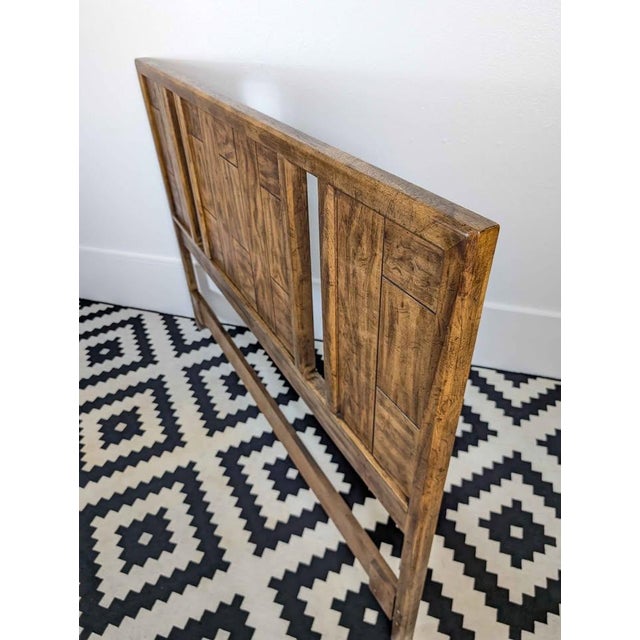 Drexel 1970s MCM Drexel Woodbriar Queen Size Headboard For Sale - Image 4 of 7