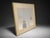Vintage-style framed artwork featuring a minimalist floral still life composition with soft botanical forms, vase shapes,...
