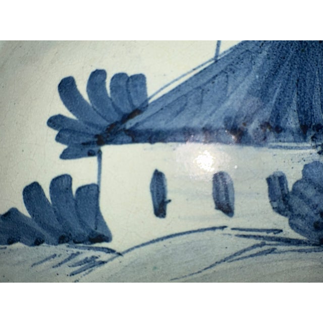 Pair of Delft Style Vintage Hand Painted Plates For Sale - Image 14 of 15