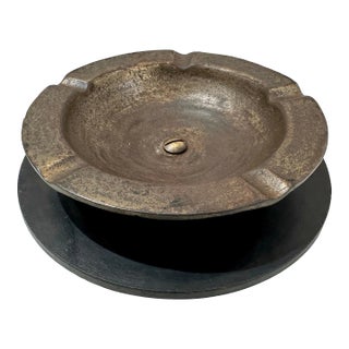 Heavy Industrial French Iron Cigar Ash Tray For Sale