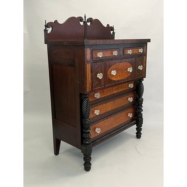 Antique American Early Federal Mixed Wood Chest of Drawers For Sale - Image 4 of 5