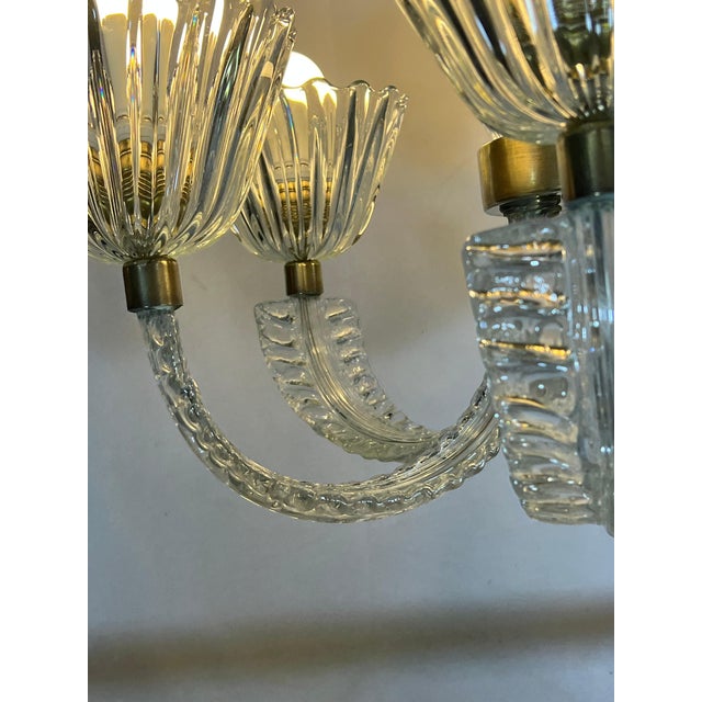 Murano Glass Chandelier attributed to Ercole Barovier, 1940s For Sale - Image 10 of 18