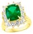 Agl Certified 3.85 Ct Colombian Minor Traditional Emerald & Diamond Ring 18kyg For Sale