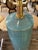 Modern Large Cerulean Blue Ceramic Pottery Table Lamps -a Pair For Sale - Image 3 of 10