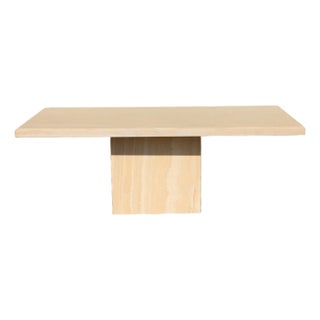 Mid-Century Modern Italian Travertine Dining Table, Circa 1970s For Sale