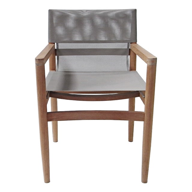 Road Garden Chair in Teak, Canatex with Velour Cushions by Rodolfo Dordoni for Roda, Italy, 2006 For Sale