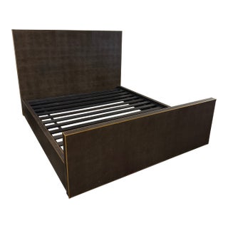 California King Van Thiel & Co. For Restoration Hardware Smythson Platform Bed For Sale