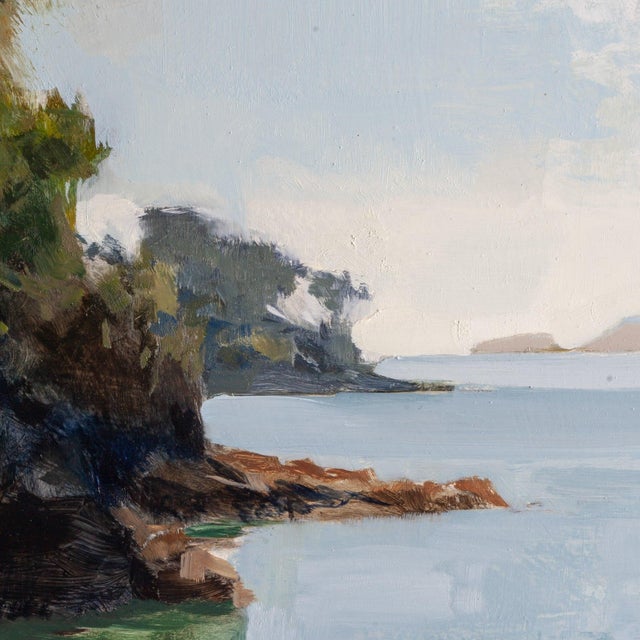 Contemporary Summer Rocks and Sea Plein Air by Jon Doran | Oil on Panel Plein Air Sunlit Rocks and Sea For Sale In Denver - Image 6 of 9