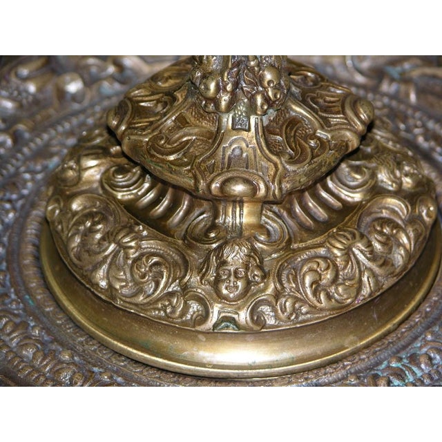 Embossed Bronze Jugs and Basins with Allegorical Scenes by Colleoni of Bergamo, 1890s-1910s, Set of 4 For Sale - Image 12 of 17