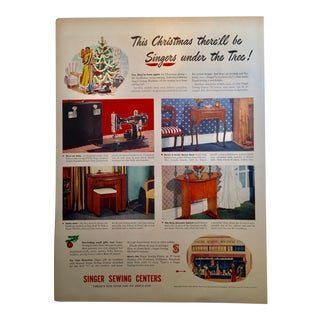 1946 Vintage Singer Sewing Ad For Sale