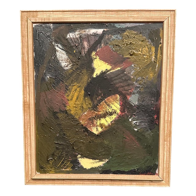 Curt Agge, Composition, 1959, Oil on Canvas, Framed For Sale