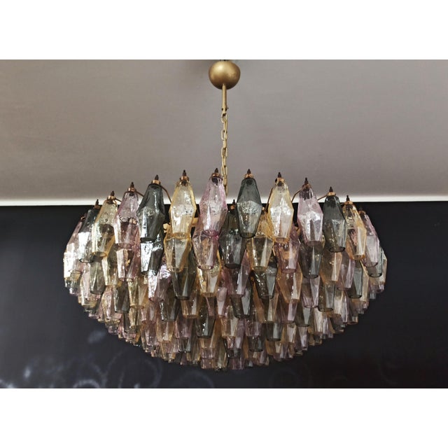 Mid-Century Modern Murano Glass Chandelier in 185 Multicolored Glasses, 1990s For Sale - Image 3 of 18