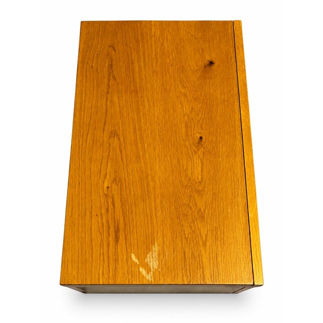 1980s 1980s Thomasville Oak Two-Drawer Nightstand or End Table For Sale - Image 5 of 9
