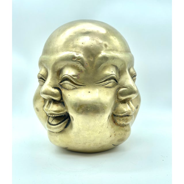 Bronze Statue of Four-Faced Buddha, 1980s For Sale - Image 3 of 15