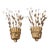Vintage Pair of Italian Hollywood Regency Gilt Wall Sconces For Sale
