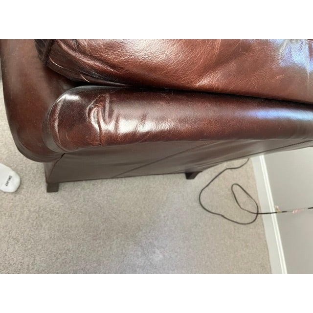 2000 - 2009 Whittimore Sherrill Club Chair With Ottoman, Bayou Walnut For Sale - Image 5 of 8