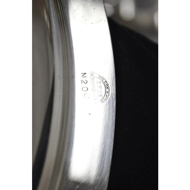 Silver Vintage Wilcox Sp Co Oval Silver Plated Vegetable Serving Platter W "K" Monogram For Sale - Image 8 of 11