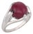 1930s Art Deco 6.10 Carat Cabochon Ruby Platinum Ring, Size 5 For Sale