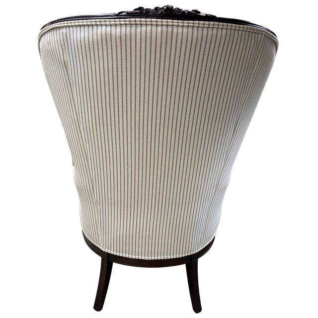 Vintage French Style Wing Chair For Sale - Image 4 of 6