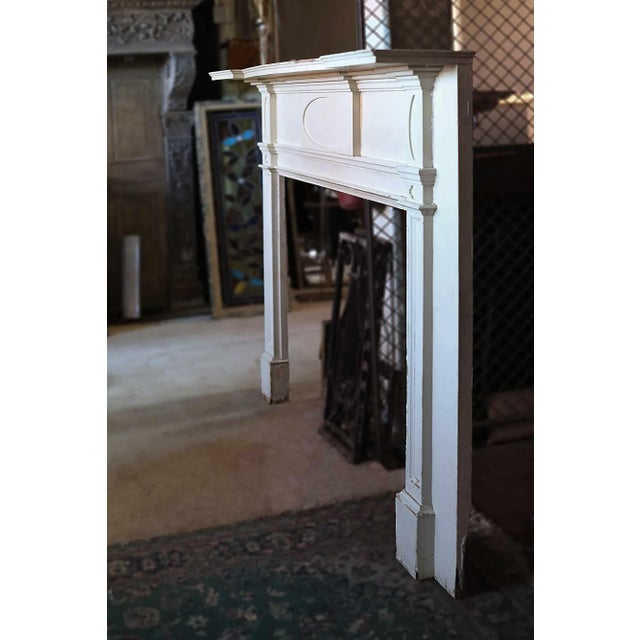 Antique White Antique Federal Era Mantel For Sale - Image 8 of 8