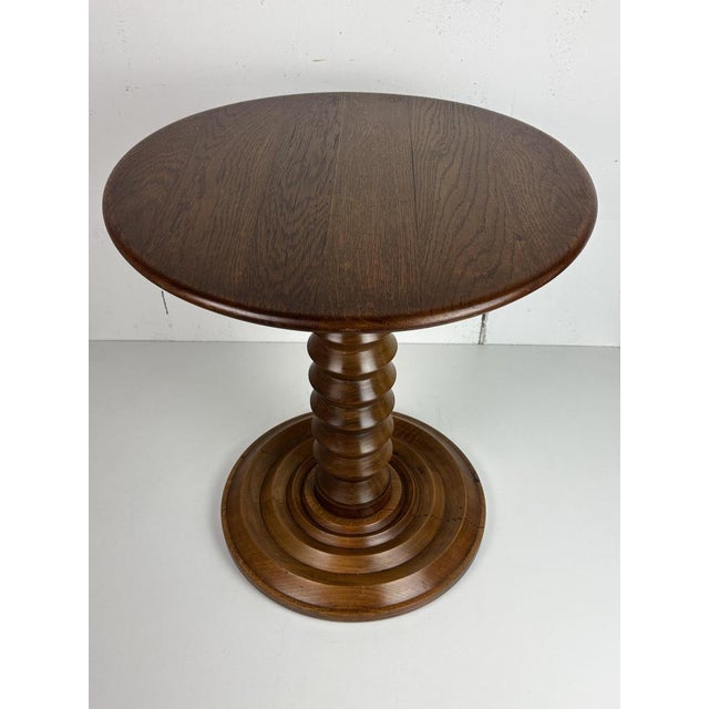 Mid-Century Brutalist French Wood Turned Winepress Side Table in the Style of Charles Dudouyt, 1950s For Sale - Image 6 of 13