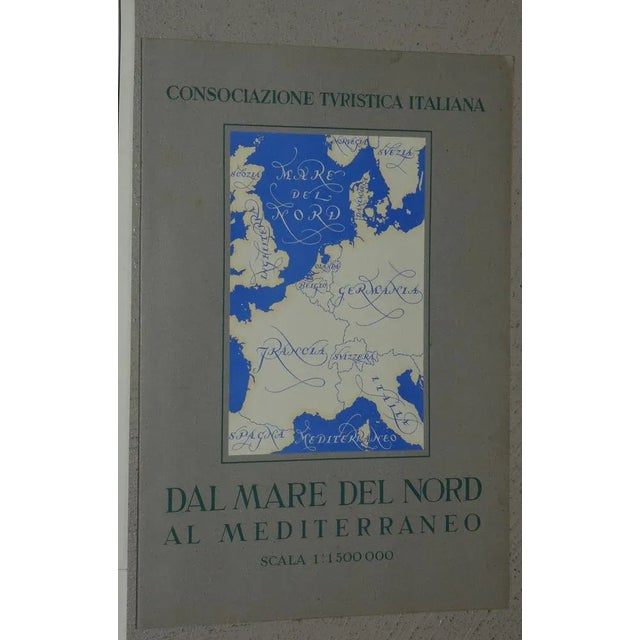 Opera Cartographic Mirabile Card from North Sea to the Mediterranean and Ethnographic Europe from C. T. I. Milan, Italy, 1939, Set of 3 For Sale - Image 6 of 18