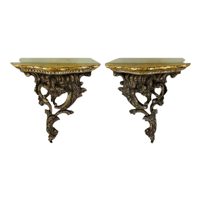 Antique French Baroque Style Wall Bracket, a Pair For Sale