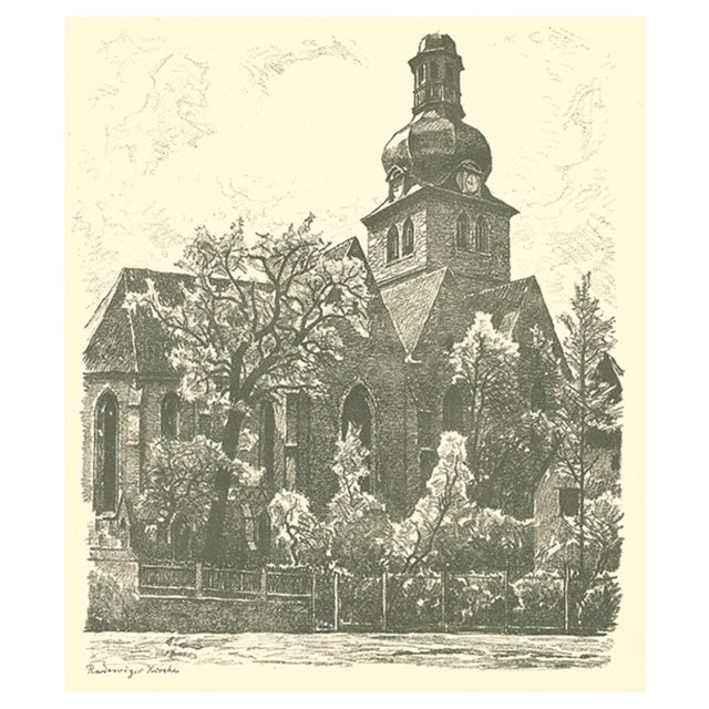 After Ernst Liebermann, Radewig Church, Print For Sale