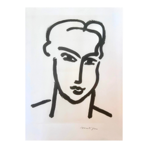 1990s Vintage After Henri Matisse "Grande Tete De Katia" Print