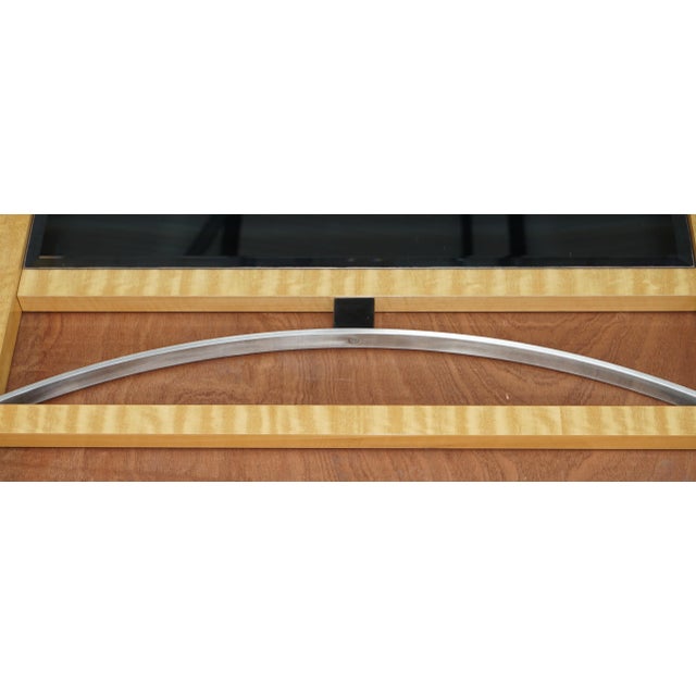 Large Burr Satinwood & Chrome Wall Mirror from Giorgio Collection For Sale - Image 10 of 14