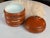 1960s Atomic Pagoda Orange Metal Canister Set For Sale - Image 4 of 7