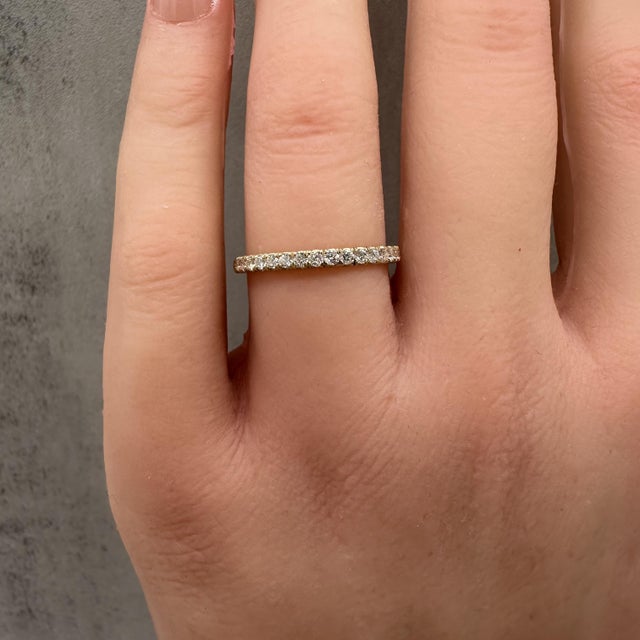 Early 21st Century Lab Grown Diamond Band 14kt Yellow Gold 0.35ctw Ef vs Size 7 New For Sale - Image 5 of 6