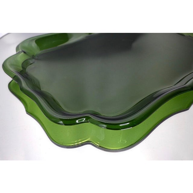 Svenskt Tenn 1970s Spisani for Svenskt Tenn Barockbrickan Green Acrylic Tray For Sale - Image 4 of 12