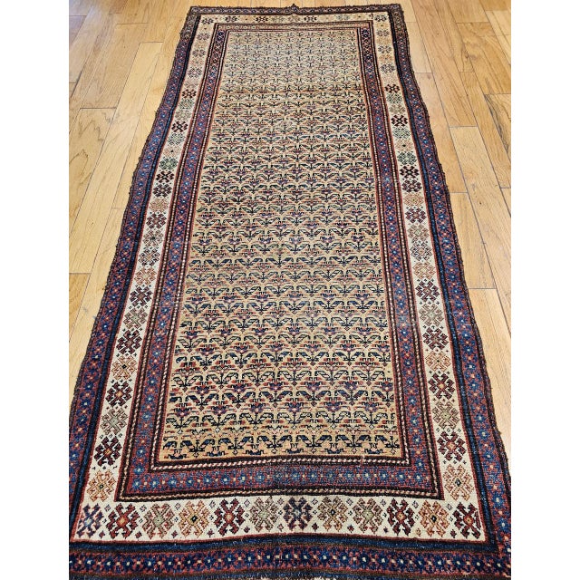 "Beautiful late 19th Century Persian Kurdish Bidjar area rug/runner. Woven in the late 1800s. This beautiful rug features...