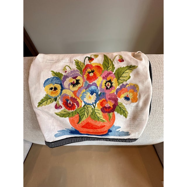 Antique Floral Pillow Cover For Sale - Image 12 of 12