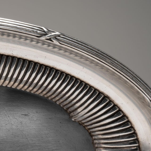 Gray Early 20th Century France Gray Silver Platter For Sale - Image 8 of 15