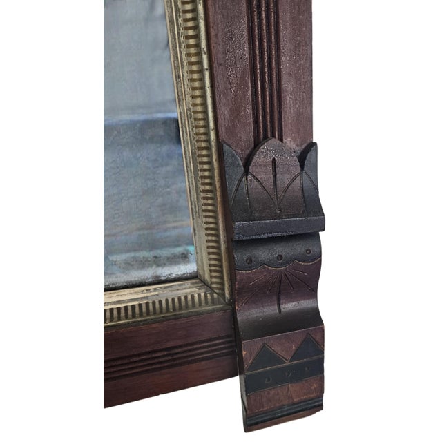 Antique Eastlake Carved Walnut Pier Mirror & Table - Set For Sale - Image 15 of 16