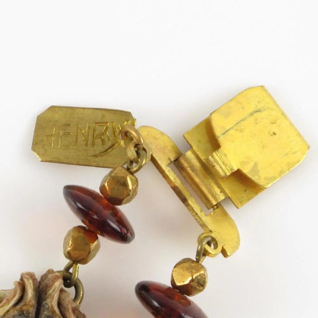 1960s Henry Perichon Paris Talosel Jeweled Bangle Bracelet For Sale - Image 5 of 8