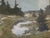 American Alexander Bower Country Winter Road Forest Landscape Signed Original Painting For Sale - Image 3 of 7