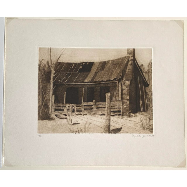 Elizabeth Goodstadt Rural Farm Scene Etching For Sale - Image 4 of 4