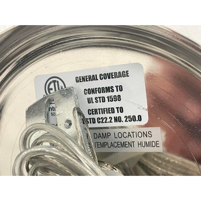 Chapman & Myers “Basden” Medium Chandelier for Visual Comfort, Nickel & Rattan For Sale - Image 15 of 15