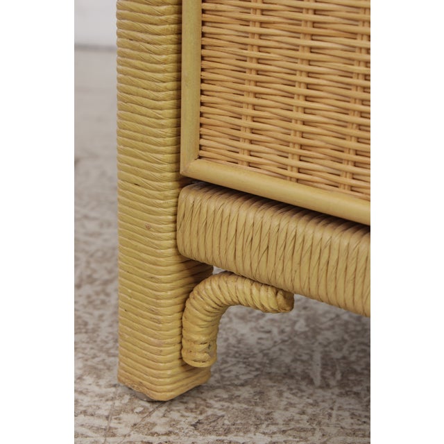 Pair Lexington Henry Link Wicker Nightstands For Sale - Image 9 of 17