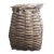Antique Northeast Woodlands Style Lidded Pack Basket Heavy Splint Black Ash Gathering Vessel For Sale