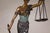 Lady Justice, Cast Bronze Tabletop Statuette with Scales and Sword For Sale - Image 11 of 12