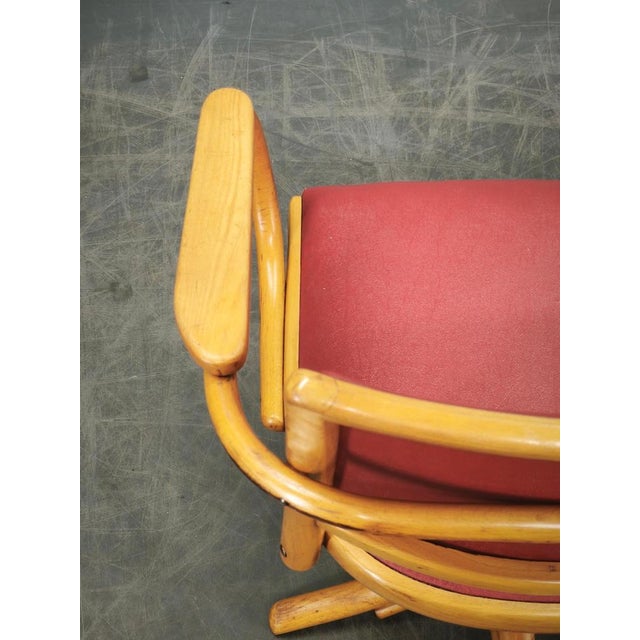Adjustable Swivel Office Chair from Ligna, Former Czechoslovakia, 1950s For Sale - Image 12 of 16