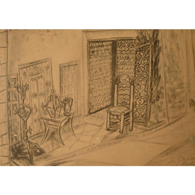 Wood 1960s Vintage French Sepia Tone Shop Advertisement Poster, Framed For Sale - Image 7 of 8